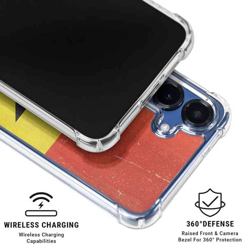 Ghana Flag Distressed Galaxy S25 Clear Case
